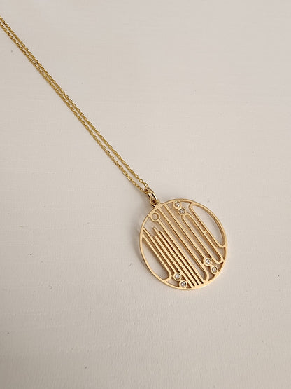 Circular design necklace