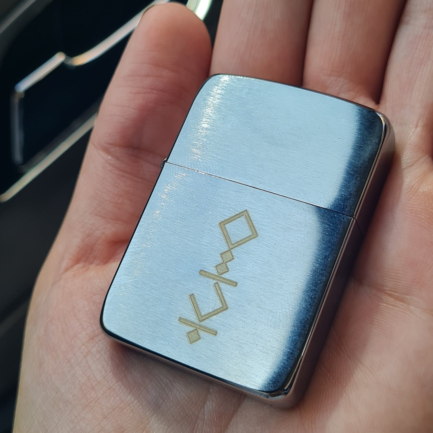 Zippo lighters with engraved laser