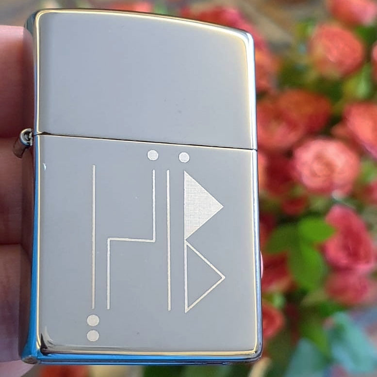 Zippo lighters with engraved laser