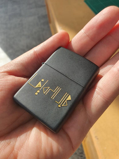 Zippo lighters with engraved laser